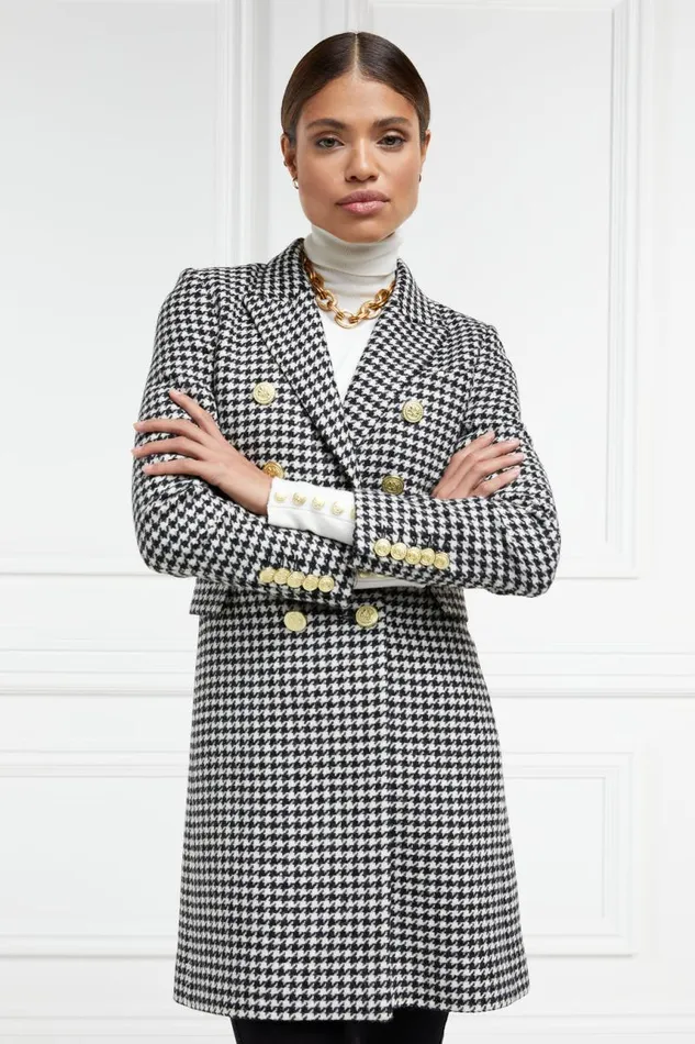 Women In Stock Tailoring Holland Cooper Knightsbridge Coat Houndstooth