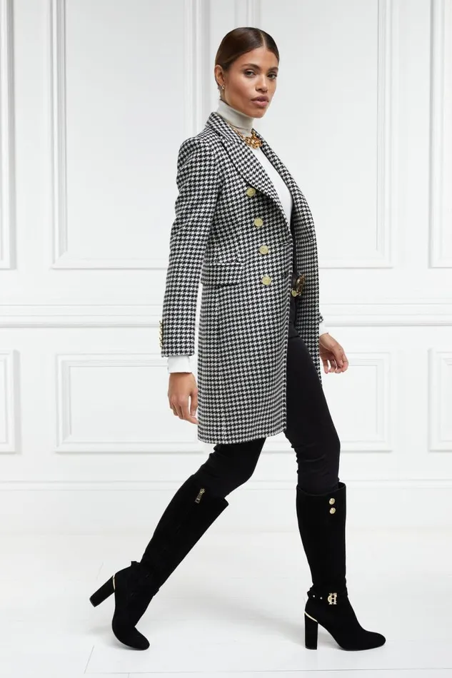 Women In Stock Tailoring Holland Cooper Knightsbridge Coat Houndstooth