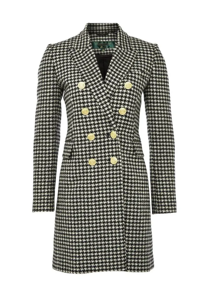 Women In Stock Tailoring Holland Cooper Knightsbridge Coat Houndstooth