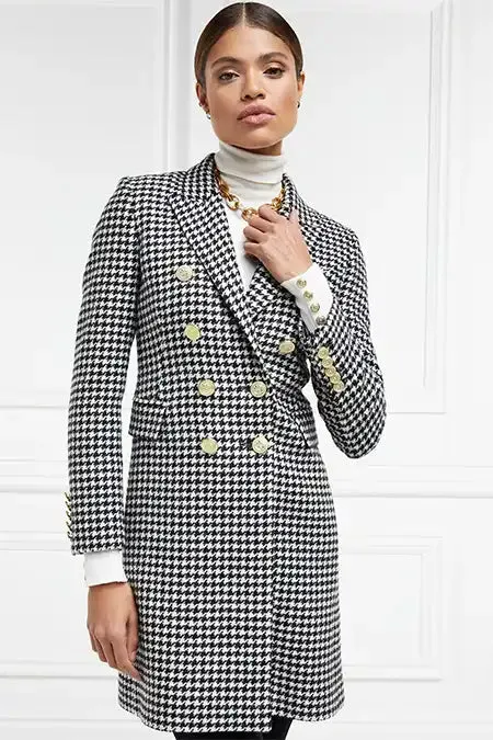 Women In Stock Tailoring Holland Cooper Knightsbridge Coat Houndstooth