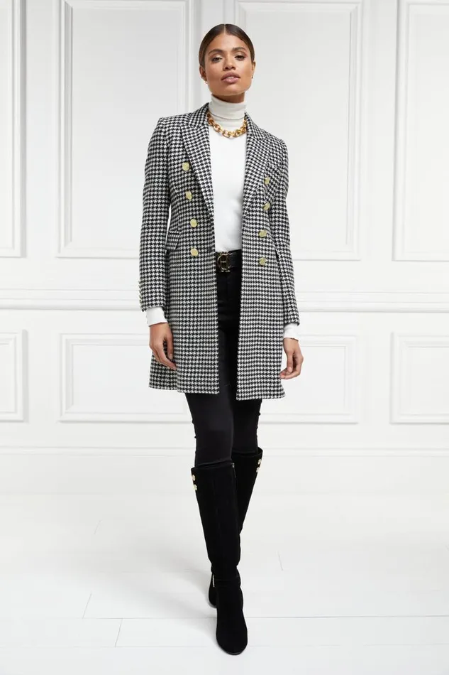 Women In Stock Tailoring Holland Cooper Knightsbridge Coat Houndstooth