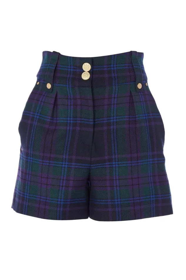Women In Stock Tailoring Holland Cooper Luxe Tailored Short Heather Tartan Women In Stock Tailoring Holland Cooper Luxe Tailored Short Heather Tartan