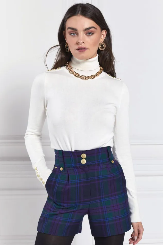 Women In Stock Tailoring Holland Cooper Luxe Tailored Short Heather Tartan Women In Stock Tailoring Holland Cooper Luxe Tailored Short Heather Tartan