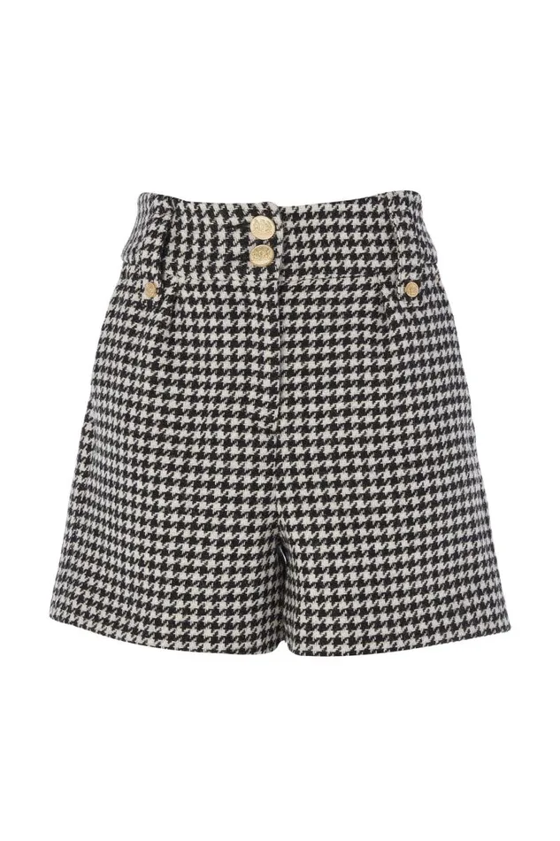 Women In Stock Tailoring Holland Cooper Luxe Tailored Short Houndstooth Women In Stock Tailoring Holland Cooper Luxe Tailored Short Houndstooth