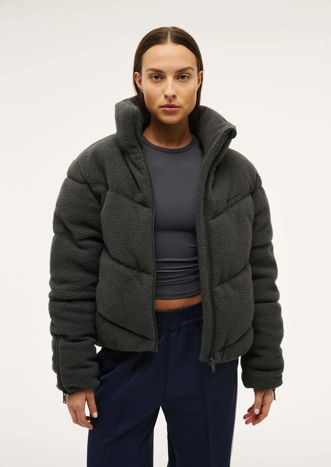 Women Jackets PE Nation FORTUNE SHERPA JACKET IN MARINE BLUE