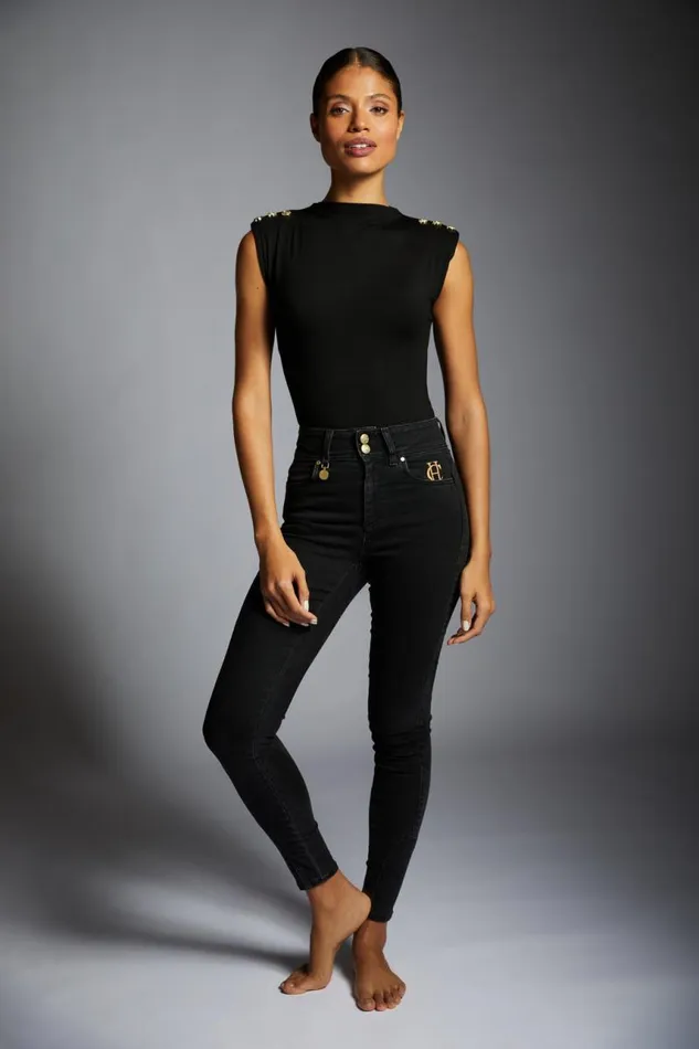 Women Jeans Holland Cooper Jodhpur Jean Washed Black