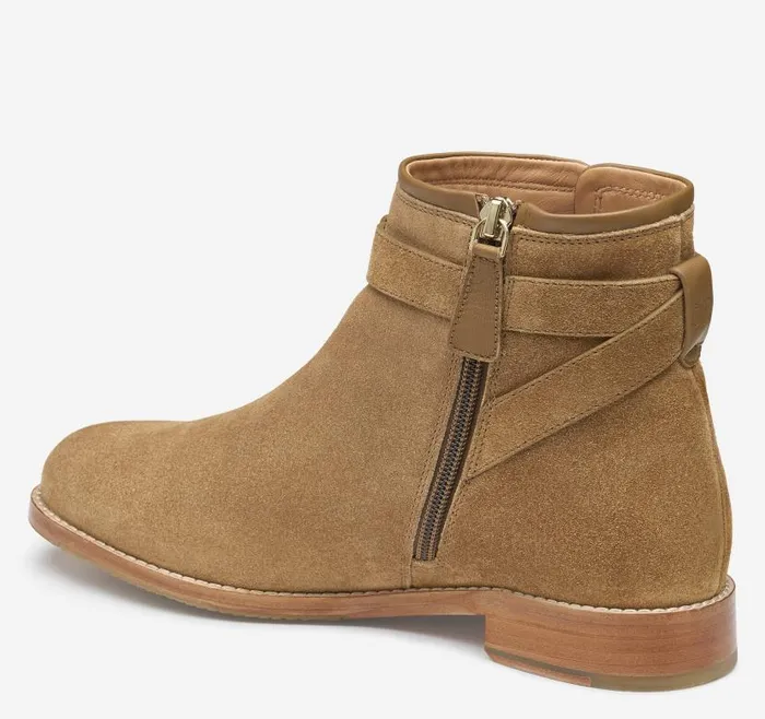 Women Johnston and Murphy Boots and Booties Darby Snap Bootie Chesnut Suede Women Johnston and Murphy Boots and Booties Darby Snap Bootie Chesnut Suede
