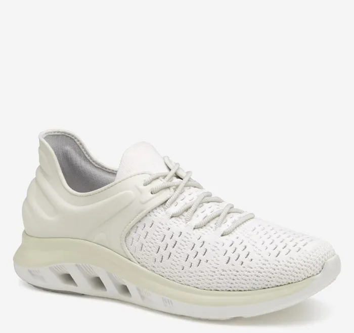Women Johnston and Murphy Sneakers Activate Knit UThroat White Knitnylon