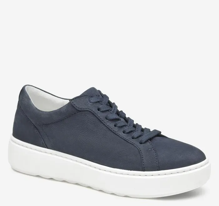 Women Johnston and Murphy Sneakers Cammie LaceUp Navy Tumbled Nubuck