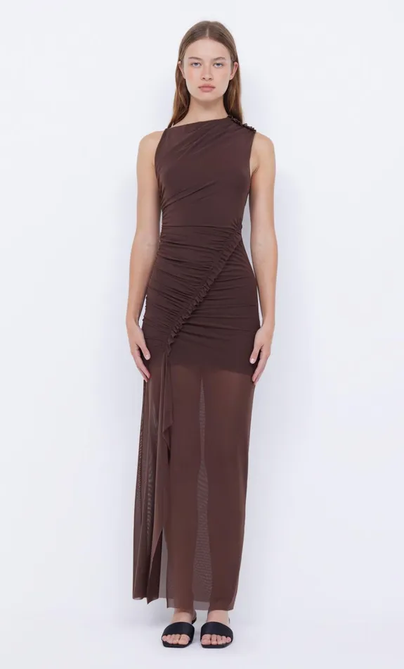 Women JULIEN ASYM MAXI DRESS 8211 CHOC Bec Bridge Prom Dresses