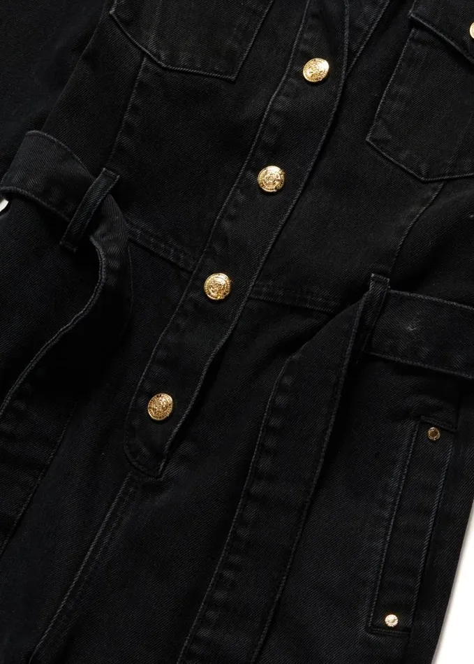 Women Jumpsuits Holland Cooper Denim Jumpsuit Washed Black Women Jumpsuits Holland Cooper Denim Jumpsuit Washed Black