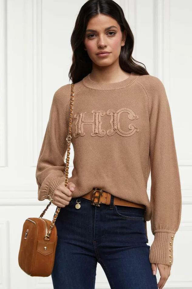 Women Knitwear Holland Cooper Daisy Knit Camel