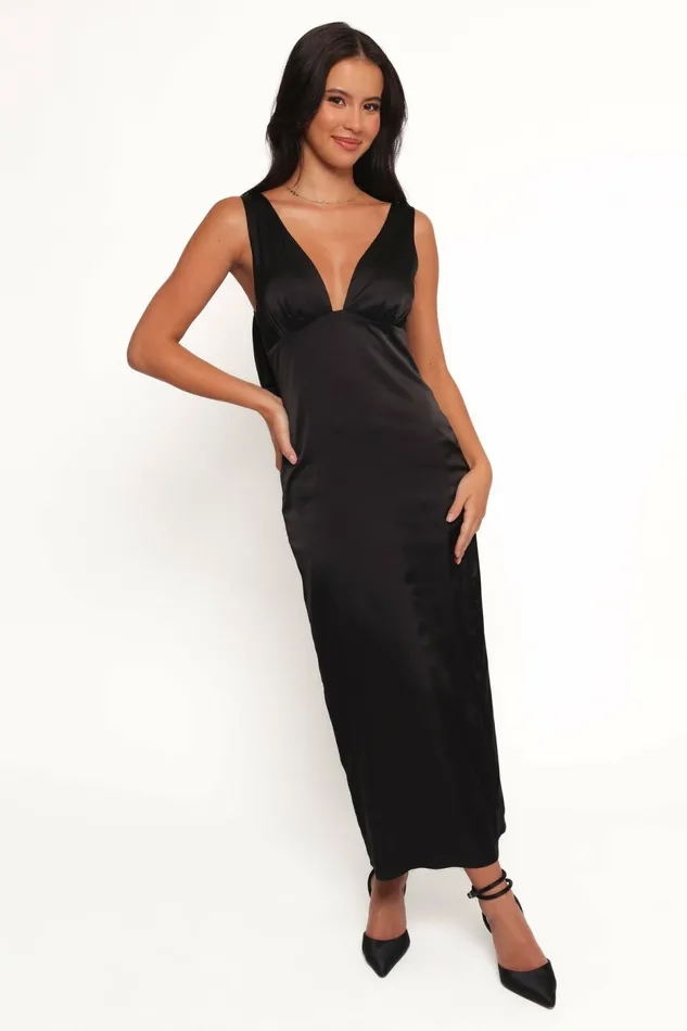 Women Lenora Maxi Dress Black Winter Dresses Petal and Pup