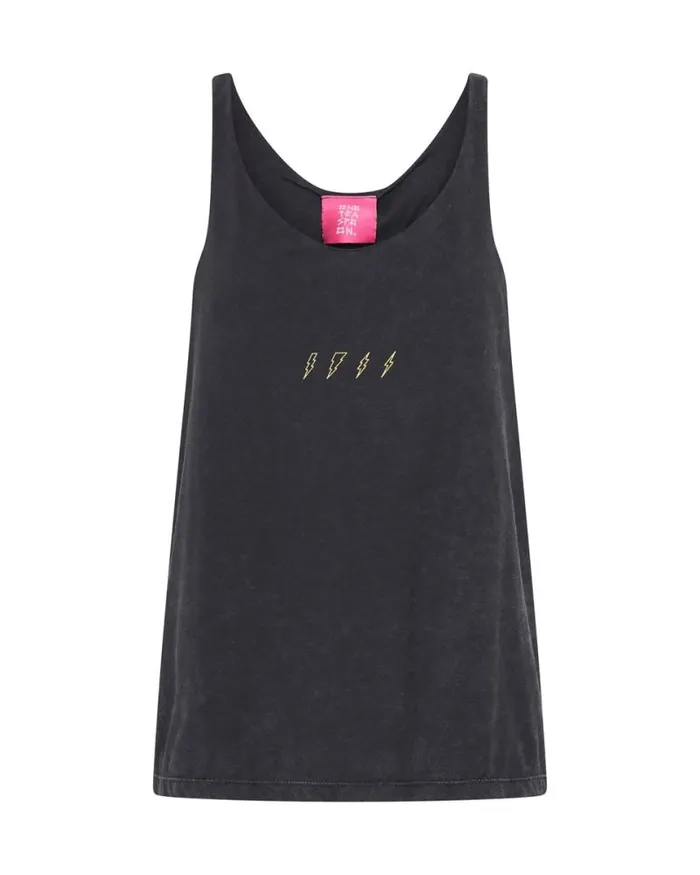 Women LIGHTNING BOLT ORGANIC BARELY THERE TANK One Teaspoon Tees and Tanks Women LIGHTNING BOLT ORGANIC BARELY THERE TANK One Teaspoon Tees and Tanks