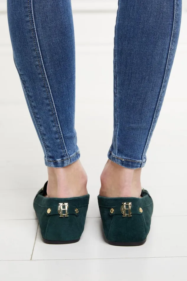 Women Loafers Holland Cooper The Driving Loafer Emerald