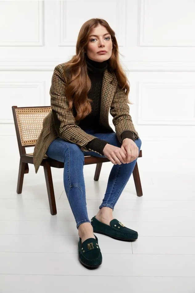 Women Loafers Holland Cooper The Driving Loafer Emerald