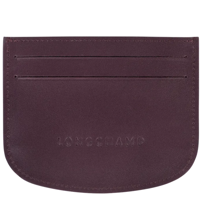 Women Longchamp pure Card holder Eggplant Cardholders and Coin purses Women Longchamp pure Card holder Eggplant Cardholders and Coin purses