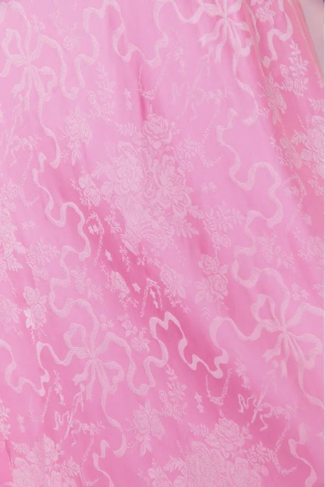 Women LoveShackFancy Dresses Loulou Jacquard Printed Maxi Dress Bright Pink