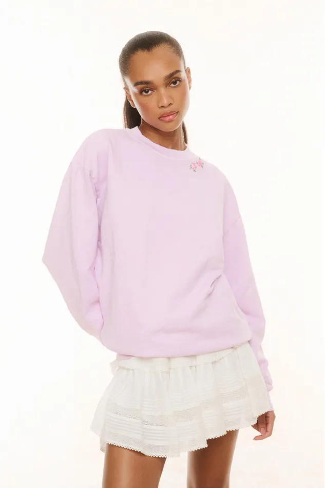 Women LoveShackFancy Tees and Fleece Palo Pullover Lavender Mist