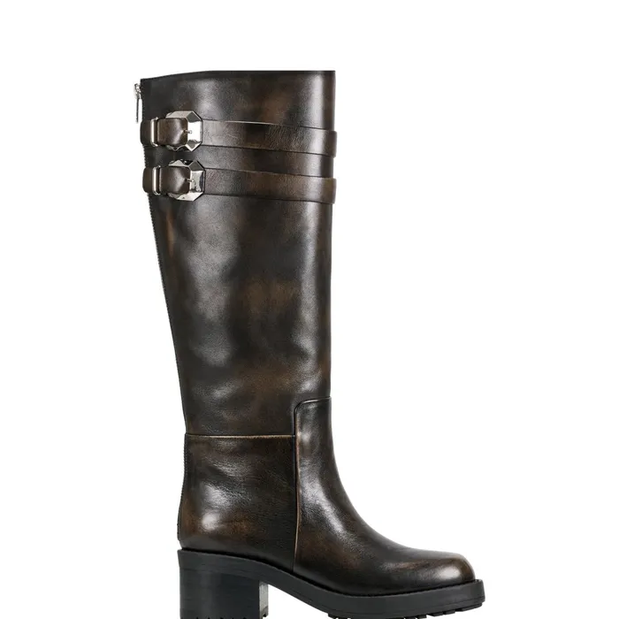 Women Marc Fisher Boots Dariya Casual Boot Dark Brown Leather