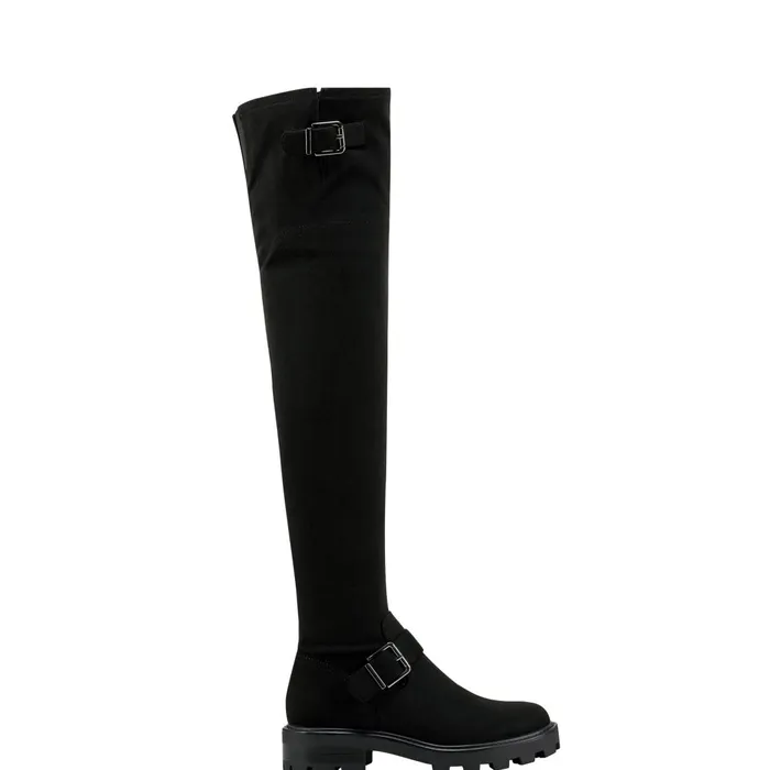 Women Marc Fisher Boots Ganven Lug Sole Over The Knee Boot Black