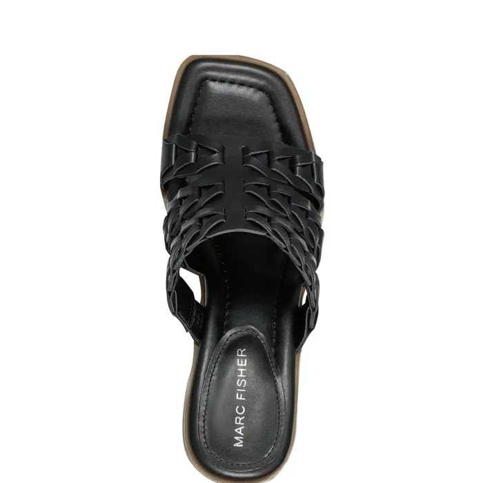 Women Marc Fisher Mules and Slides Melita Block Heel Sandal Black