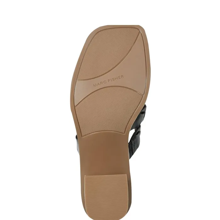 Women Marc Fisher Mules and Slides Melita Block Heel Sandal Black
