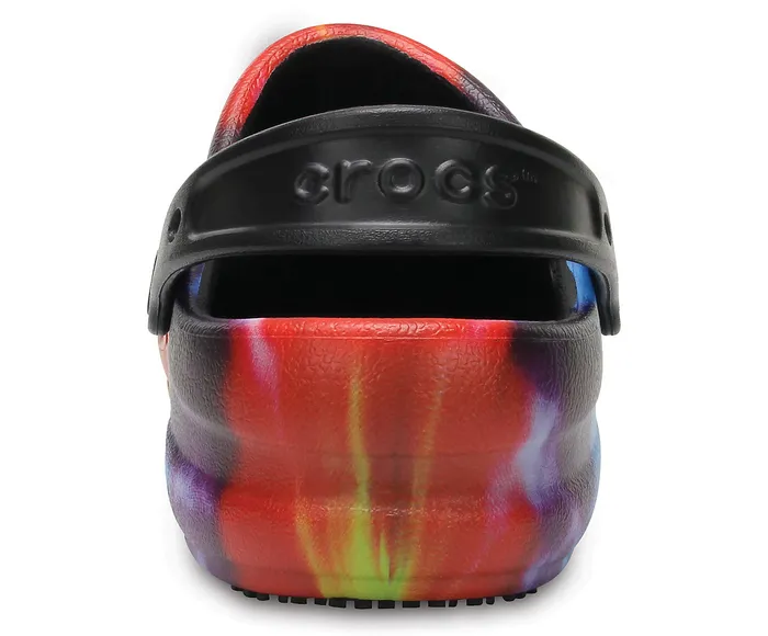 WomenMen Bistro Graphic Clog Black Multi Clogs Crocs