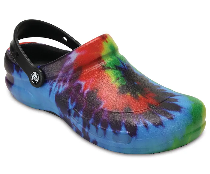 WomenMen Bistro Graphic Clog Black Multi Clogs Crocs