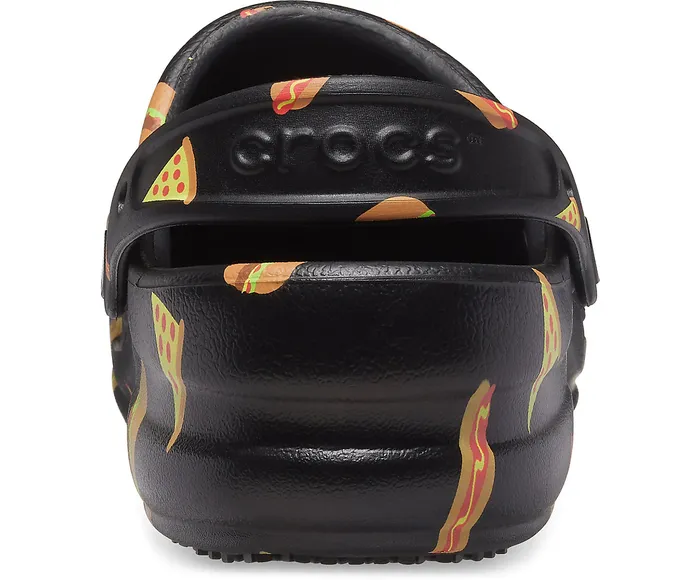 WomenMen Crocs Bistro Graphic Clog Multi Black Black Clogs