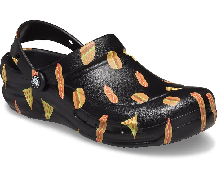WomenMen Crocs Bistro Graphic Clog Multi Black Black Clogs