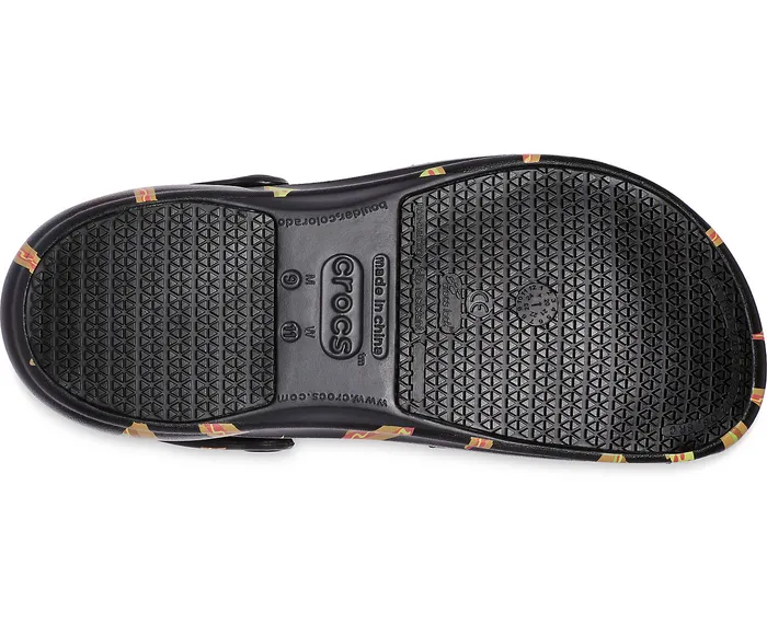 WomenMen Crocs Bistro Graphic Clog Multi Black Black Clogs