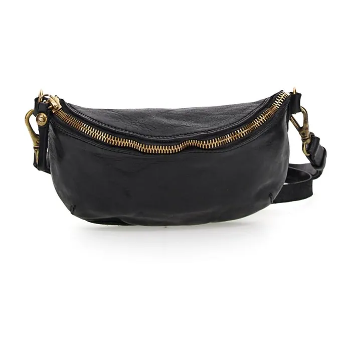 WomenMen Zefiro Black Campomaggi Belt Bags