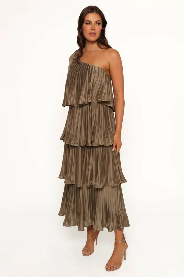 Women Miah Midi Dress Olive Event Dresses Petal and Pup