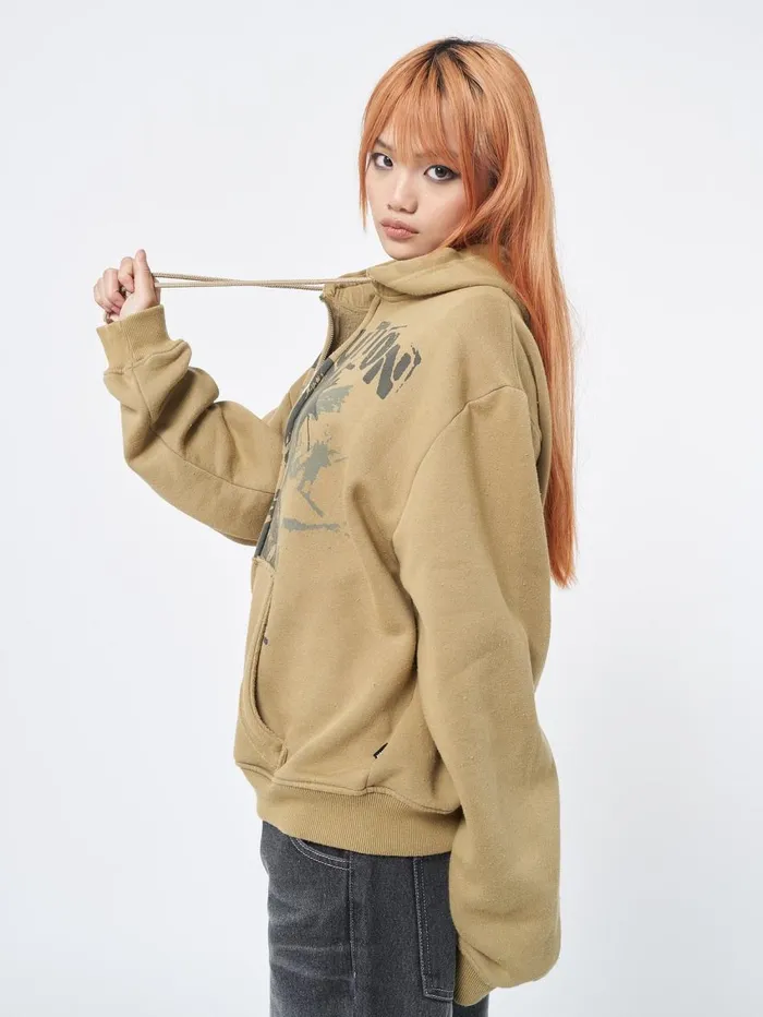 Women Minga London Sweaters and Hoodies Revolution Zip Up Hoodie
