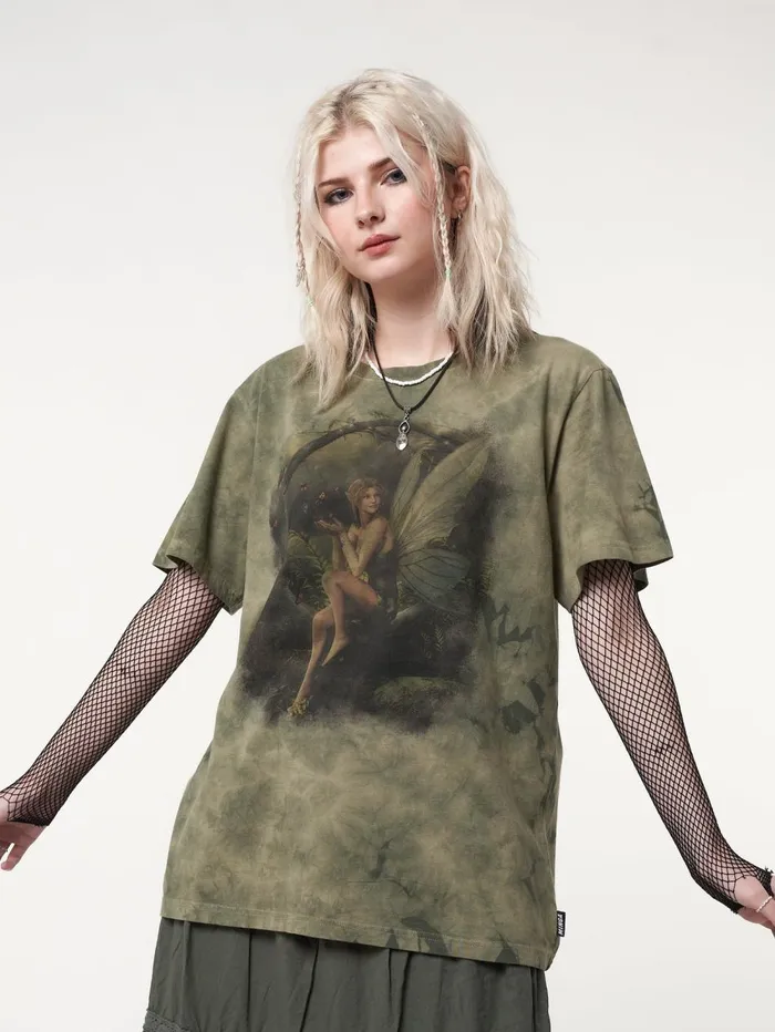 Women Minga London Tops and TShirts Forest Fairy Tie Dye Tshirt