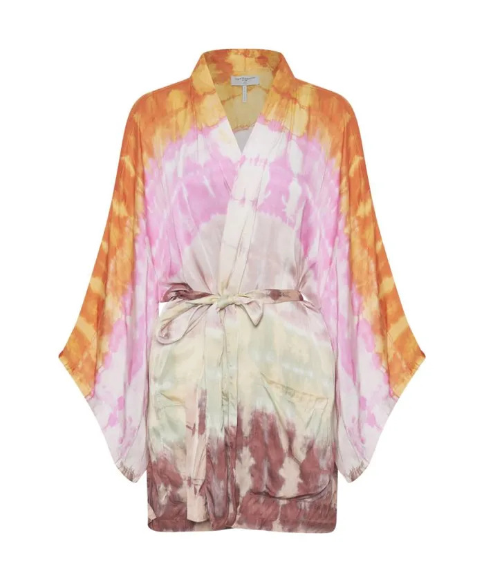 Women MIRAGE HAND DYED SATIN KIMONO One Teaspoon Jackets