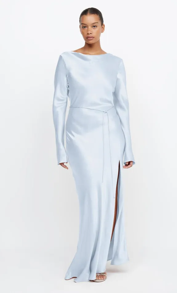 Women MOON DANCE LONG SLEEVE MAXI DRESS 8211 DUSTY BLUE Bec Bridge Bridesmaid Dresses