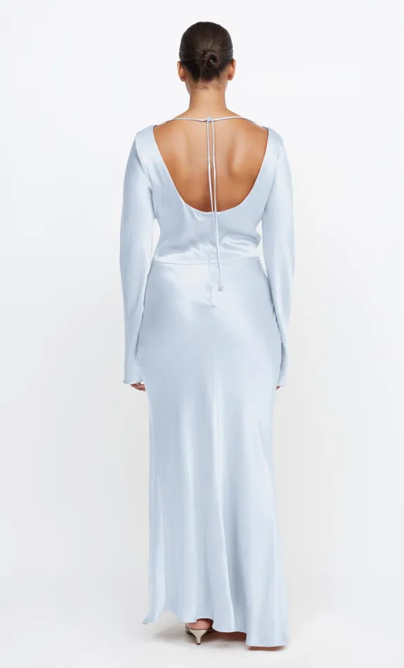 Women MOON DANCE LONG SLEEVE MAXI DRESS 8211 DUSTY BLUE Bec Bridge Bridesmaid Dresses