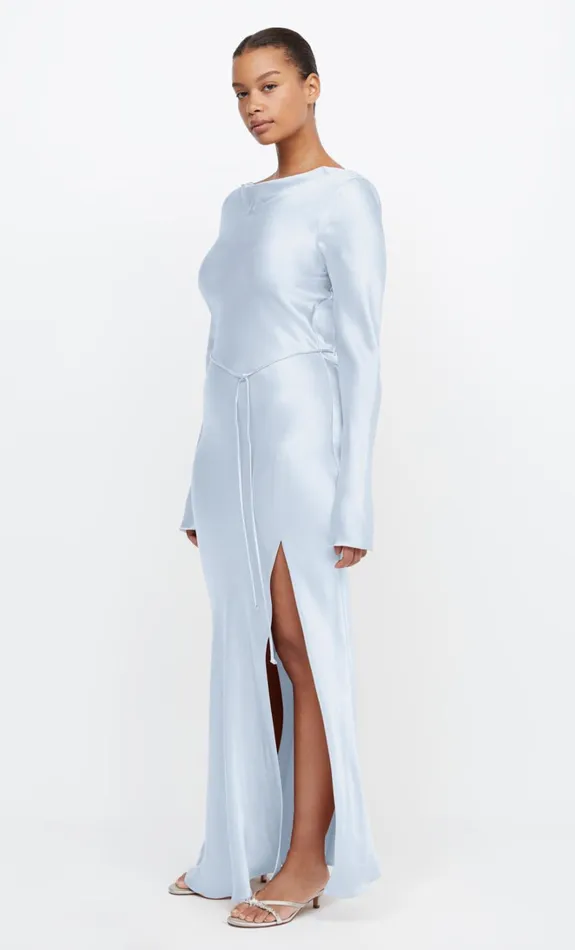 Women MOON DANCE LONG SLEEVE MAXI DRESS 8211 DUSTY BLUE Bec Bridge Bridesmaid Dresses