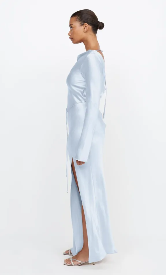 Women MOON DANCE LONG SLEEVE MAXI DRESS 8211 DUSTY BLUE Bec Bridge Bridesmaid Dresses