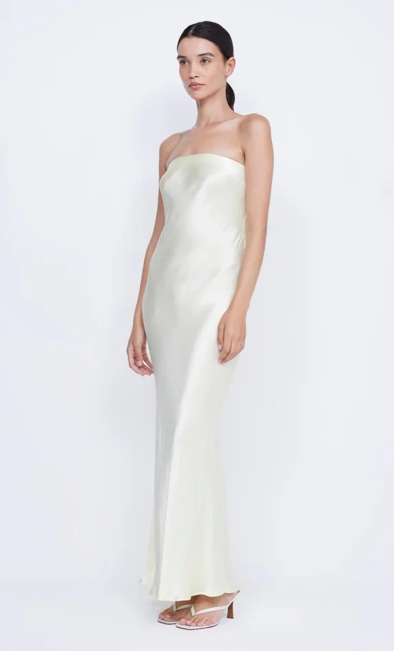 Women MOON DANCE STRAPLESS DRESS 8211 ICE YELLOW Bec Bridge Prom Dresses