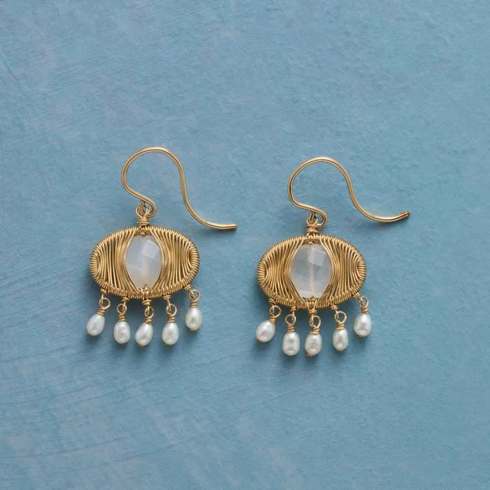 Women Moonlit Pearls Earrings Sundance Catalog Earrings