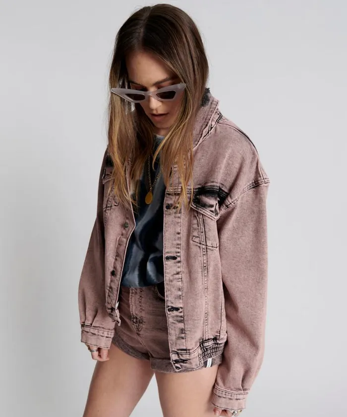 Women NIGHT HAZE OVERSIZED DENIM TRUCKER JACKET One Teaspoon Jackets Women NIGHT HAZE OVERSIZED DENIM TRUCKER JACKET One Teaspoon Jackets