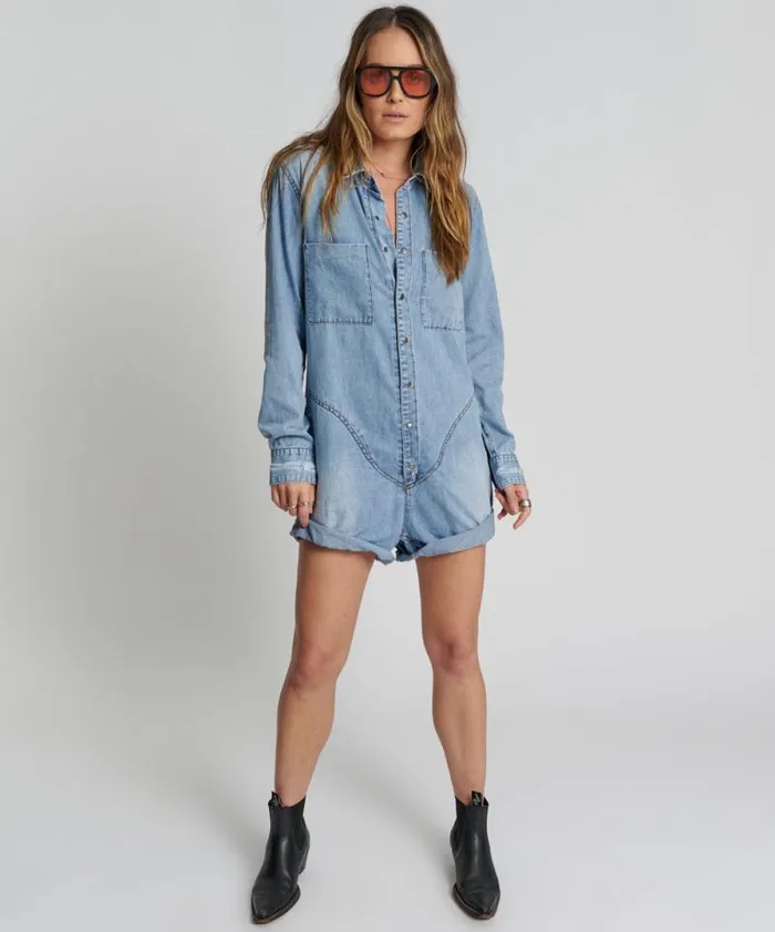 Women OCEAN CHAMBRAY PROPHECY JUMPSUIT One Teaspoon Denim Jumpsuits Women OCEAN CHAMBRAY PROPHECY JUMPSUIT One Teaspoon Denim Jumpsuits