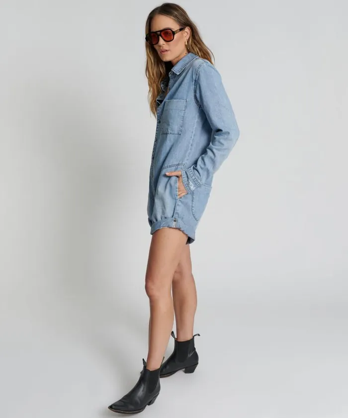 Women OCEAN CHAMBRAY PROPHECY JUMPSUIT One Teaspoon Denim Jumpsuits Women OCEAN CHAMBRAY PROPHECY JUMPSUIT One Teaspoon Denim Jumpsuits