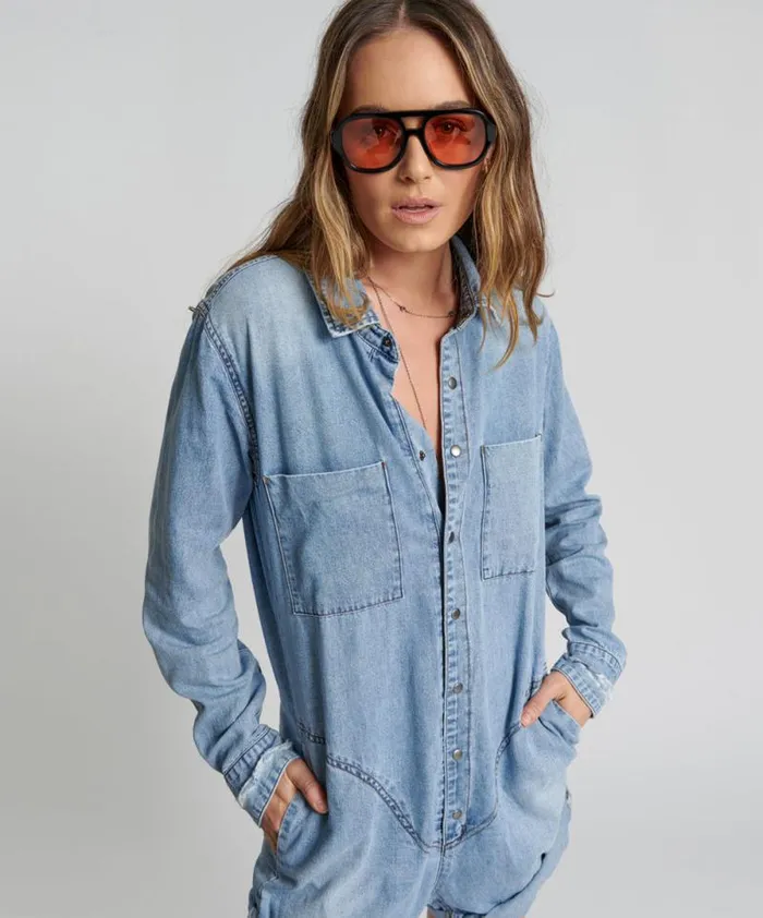 Women OCEAN CHAMBRAY PROPHECY JUMPSUIT One Teaspoon Denim Jumpsuits Women OCEAN CHAMBRAY PROPHECY JUMPSUIT One Teaspoon Denim Jumpsuits
