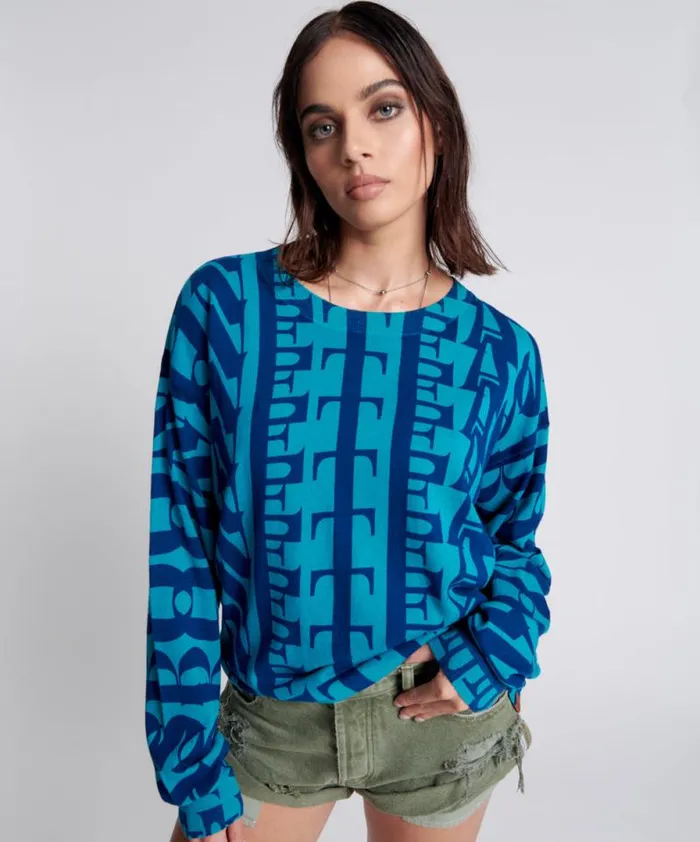 Women ON REPEAT OVERSIZED SWEATER One Teaspoon Knitwear