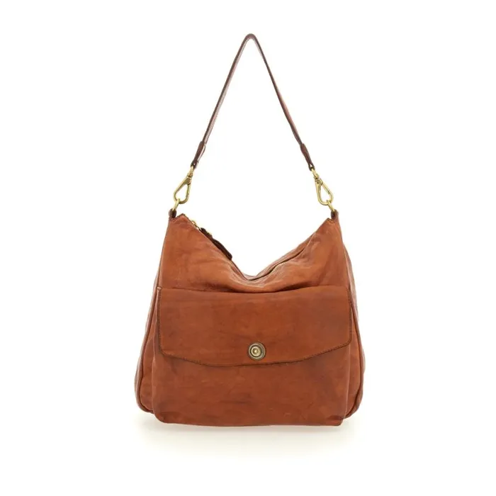 Women Ossidiana Cognac Campomaggi ShoulderHobo Bag