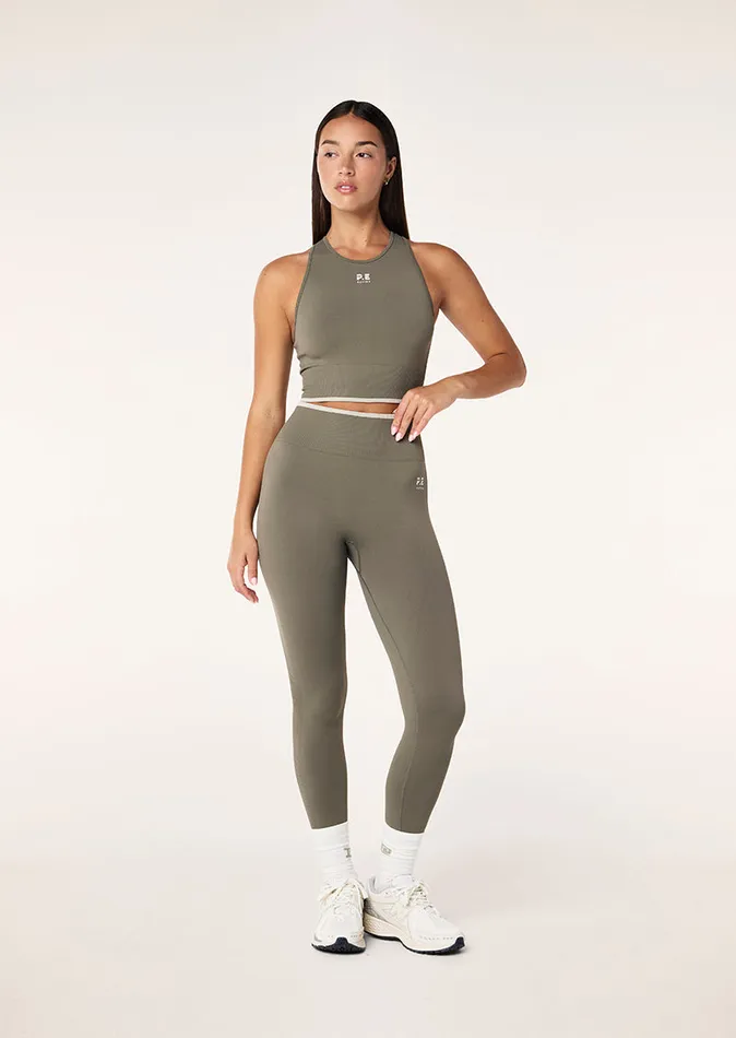 Women PE Nation RESTORE SEAMLESS LEGGING IN KHAKI Seamless